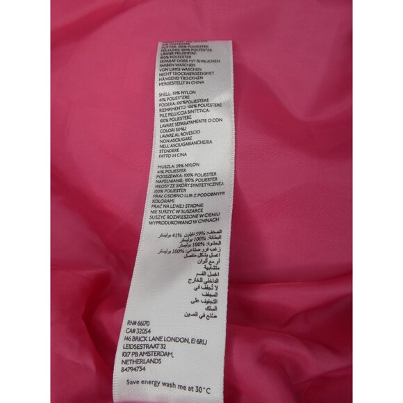 Urban Outfitters Women's Duckie Faux Shearling Collar Puffer Pink Jacket Size LG - Picture 8 of 8